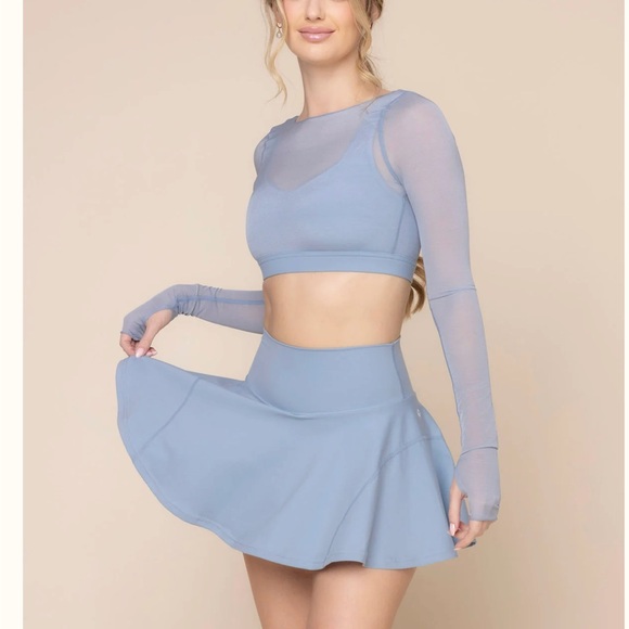 POPFLEX Twirl Skort In Blue Storm - Picture 7 of 7